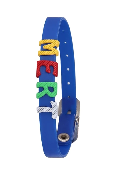 Çocuk Bileklik Silikon Kordon Metal Renkli Harfler - İsme Özel Bileklik BLK11001 - 4