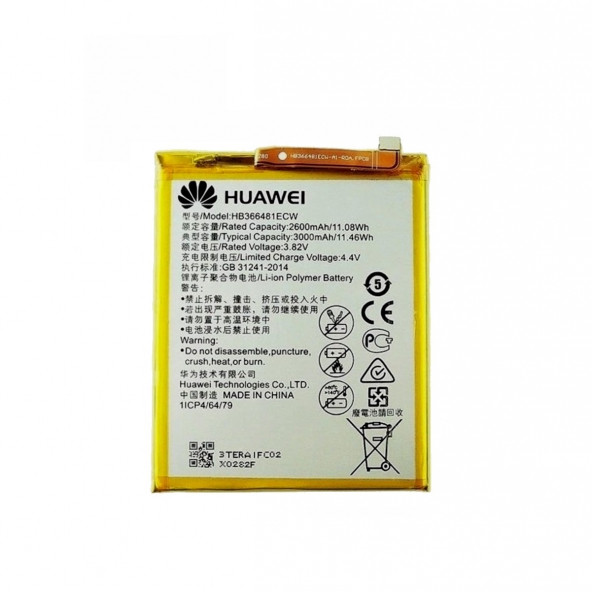Huawei P9 Lite Batarya Huawei P10 Lite - P20 Lite - P9 Smart - Honor 8 - Y7 Prime 2018 HB366481ECW Uyumlu Yedek Batarya