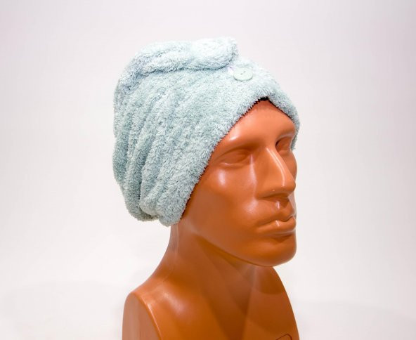 Mikrofiber Saç - Baş Havlusu - Su Yeşili Nabaiji Meridyendukkan - 2
