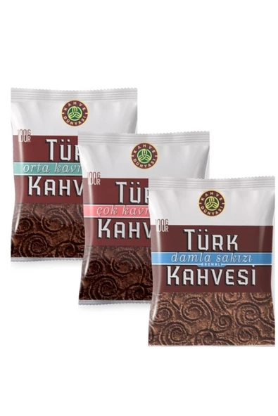 Kahve Dünyası 100 Gr Damla Sakızlı 100gr Orta Kavrulmuş 100gr Çok Kavrulmuş Türk Kahvesi 100 Gr Damla Sakızlı