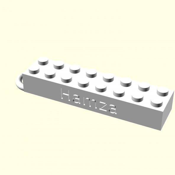 Hamza Kişiye Özel Üretim Zincirsiz Lego Anahtarlık Sevgiliye Eşe Hediyelik Organik Plastikten