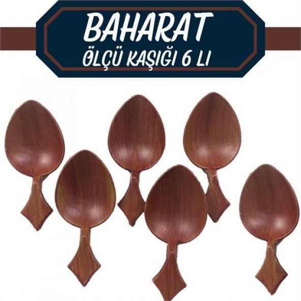 6 Adet 10x4.5 cm Kavanoz Ölçü Kaşığı