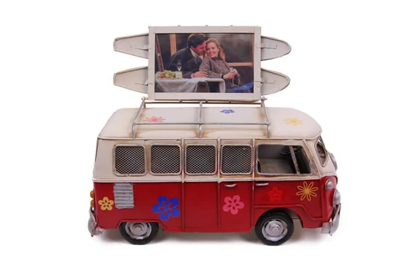 Dekoratif Metal Minibüs Çerçeveli Biblo Kumbaralı - 1