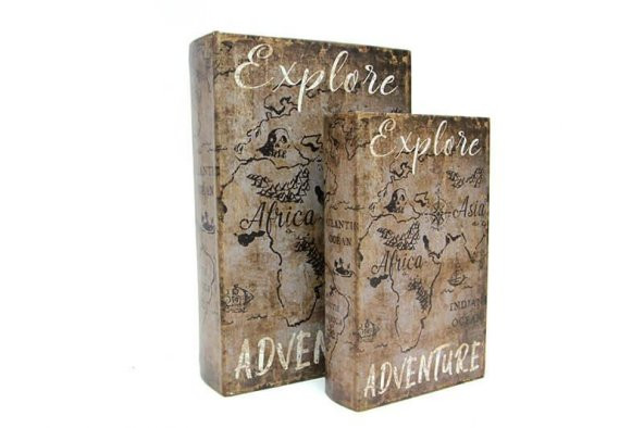 Kutu Kitap Explore Adventure 2li Set Dekoratif Hediyelik