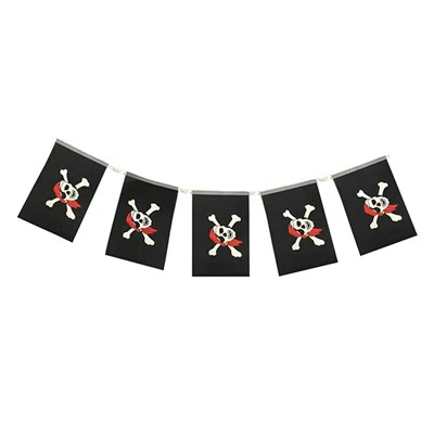 Korsan Partisi Korsan Logo Baskılı Flama Süs Afiş Süsleme 8 li - 1