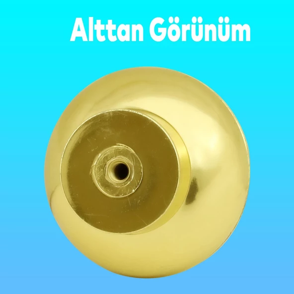 Alya Düğme Mobilya Mutfak Dolap Dolabı Çekmece Kulpu Kulbu Plastik Gold Altın Tek Vidalı Kulpları - Resim 4