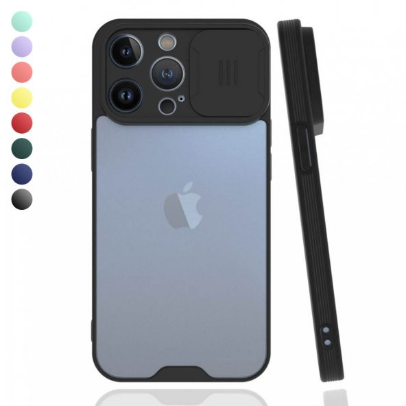 iPhone 13 Pro Max Kılıf Kamera Koruma Kapaklı Platin Matte Silikon Arka Kapak