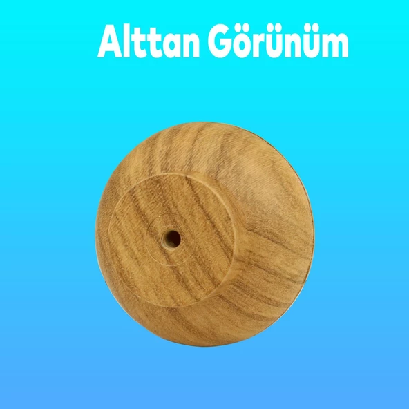Alya Düğme Mobilya Mutfak Dolap Dolabı Çekmece Kulpu Kulbu Plastik Kahverengi Ceviz Tek Vidalı Kulp - 4