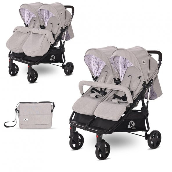 Lorelli Duo Yan Yana İkiz Bebek Arabası - 11
