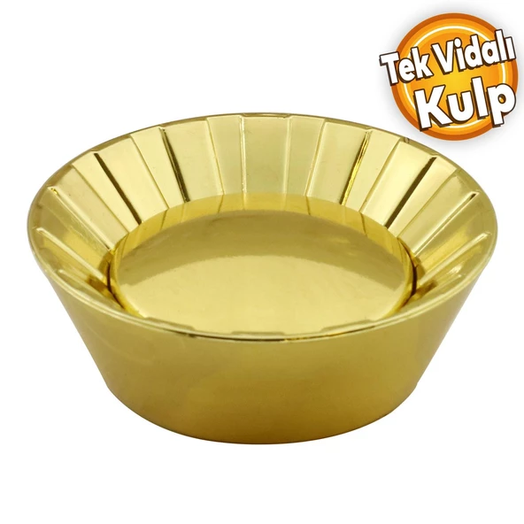 Alita Düğme Mobilya Mutfak Dolap Dolabı Çekmece Kulpu Kulbu Plastik Gold Altın Tek Vidalı Kulpları