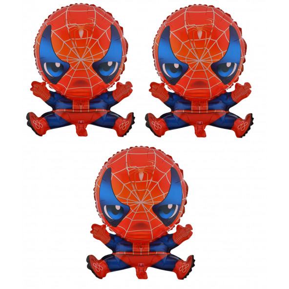 Spiderman 3 Adet Büyük Boy 41cmx56cm Folyo Balon (Helyum) No:5