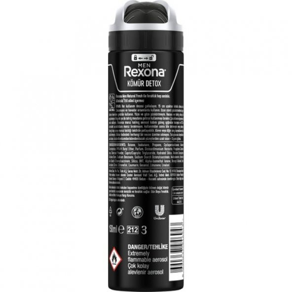 Rexona Men Erkek Sprey Deodorant Natural Fresh Kömür Detox 150 ML 1 Adet-8690637946943 - 9