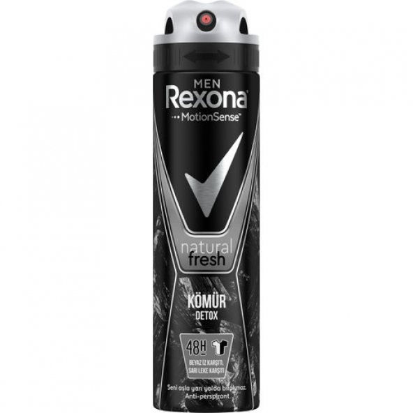 Rexona Men Erkek Sprey Deodorant Natural Fresh Kömür Detox 150 ML 1 Adet-8690637946943 - 2