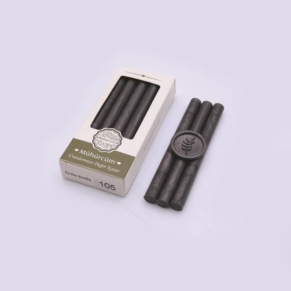 Mühür Mumu Çubuk 11mmx120mm 10 lu Paket Model: 105 ANTRASİT SİYAH - Resim 3