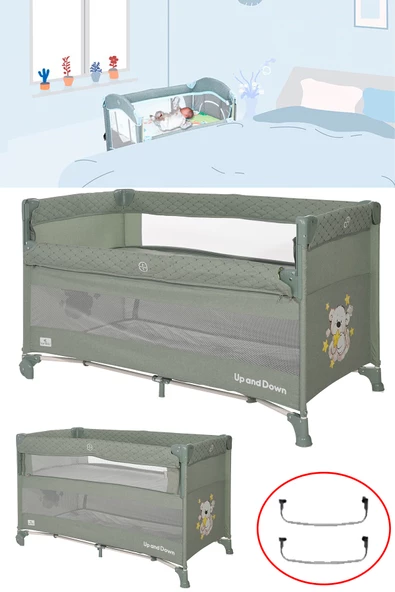 Lorelli Up And Down 60x120 Bebek Anne Yanı Oyun Parkı Yatak Beşik - 4
