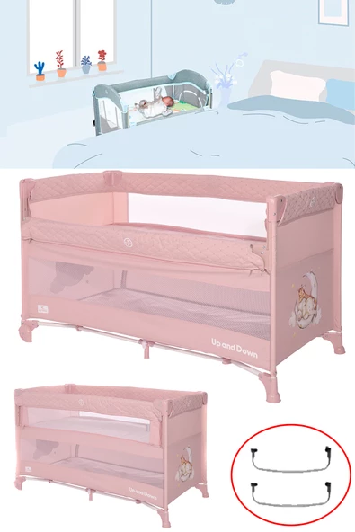 Lorelli Up And Down 60x120 Bebek Anne Yanı Oyun Parkı Yatak Beşik - 5
