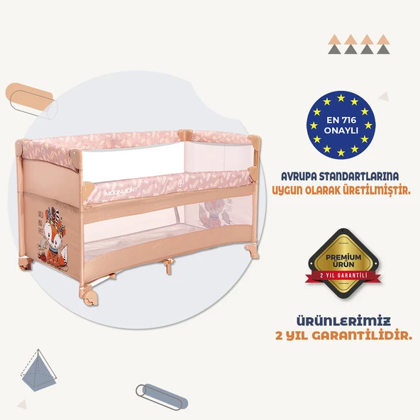 Lorelli Up And Down 60x120 Bebek Anne Yanı Oyun Parkı Yatak Beşik - 6