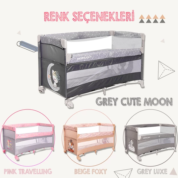 Lorelli Up And Down 60x120 Bebek Anne Yanı Oyun Parkı Yatak Beşik - 12
