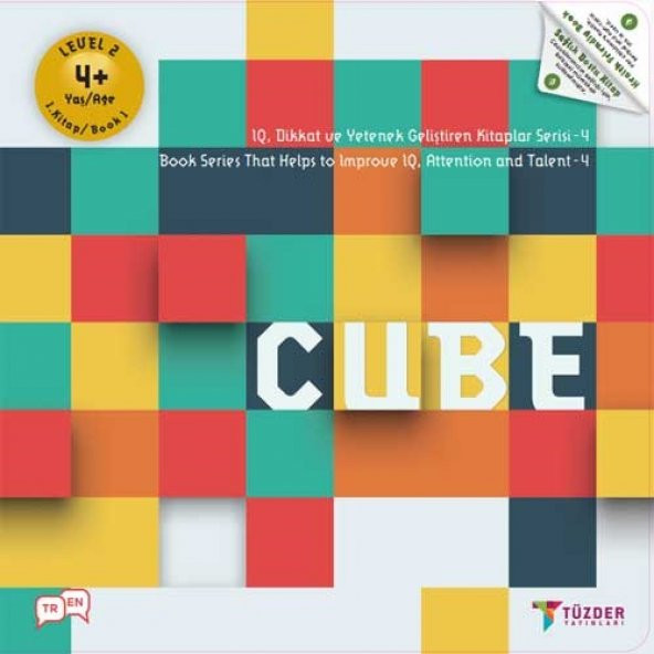 4+ Yaş Level-2 (CUBE-FIND-SOLVE)   IQ Dikkat Ve Yetenek Geliştiren Kitaplar Serisi - 2