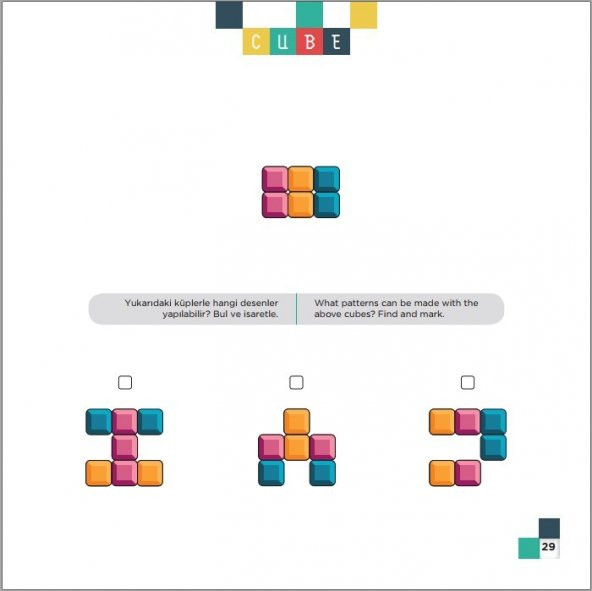 4+ Yaş Level-2 (CUBE-FIND-SOLVE)   IQ Dikkat Ve Yetenek Geliştiren Kitaplar Serisi - 3
