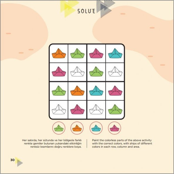 4+ Yaş Level-2 (CUBE-FIND-SOLVE)   IQ Dikkat Ve Yetenek Geliştiren Kitaplar Serisi - 7