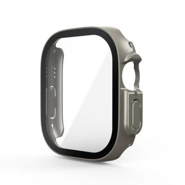 ZORE Apple Watch Ultra 49mm Kasa ve Ekran Koruyucu Zore Watch Gard 20 Gray Gri