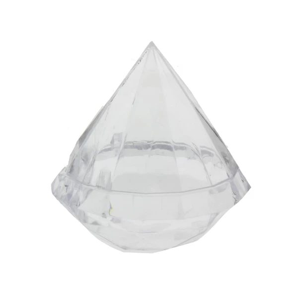 12 Adet 7x6,Cm Elmas Plastik Kutu Piramit - 6