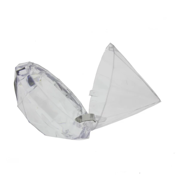 12 Adet 7x6,Cm Elmas Plastik Kutu Piramit - 5