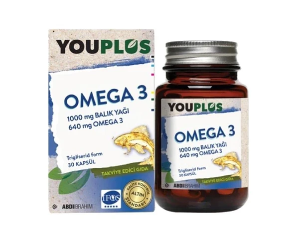 Youplus Omega 3 1000 Mg Balık Yağı 30 Kapsül - SKT:11/2026