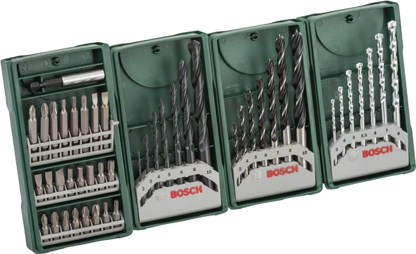 Bosch - X-Line Mini Ahşap, Beton, Metal, Vidalama Uçlu 3+1 Set