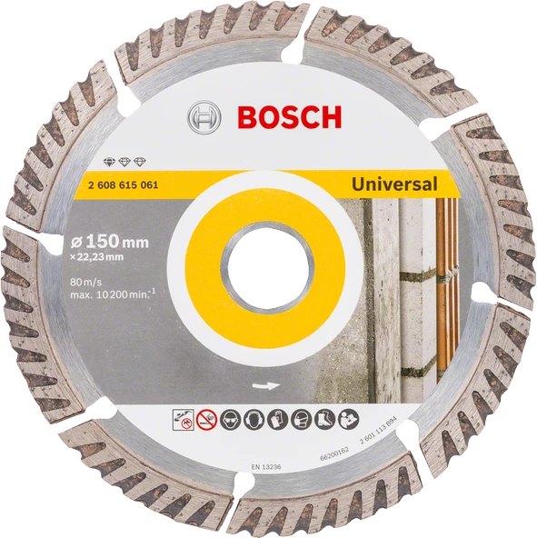 Bosch - Standard Seri Genel Yapı Malzemeleri İçin Elmas Kesme Diski 150 mm