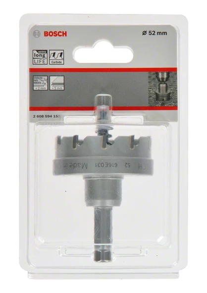 Bosch - Endurance Serisi Ağır Metaller için TCT Delik Açma Testeresi (Panç) 52 mm