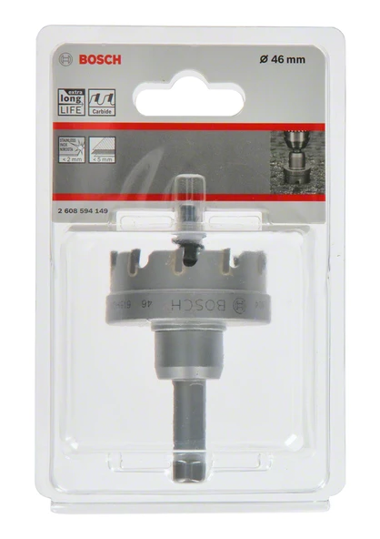 Bosch - Endurance Serisi Ağır Metaller için TCT Delik Açma Testeresi (Panç) 46 mm