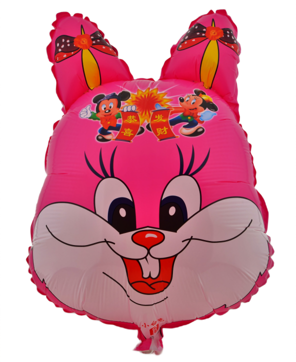 Pembe Tavşan 3 Adet Büyük Boy 40cmx53cm Folyo Balon Helyum No9 - 2