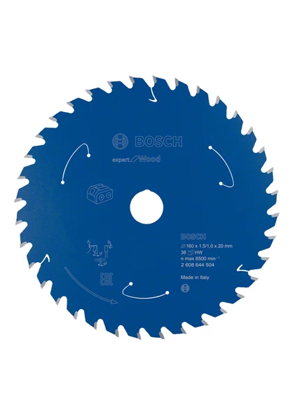 Bosch - Expert for Serisi Ahşap için Akülü Daire Testere Bıçağı 160*20 mm 36 Diş