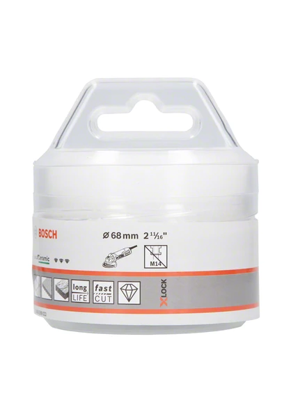 Bosch - X-LOCK - Best Serisi, Taşlama İçin Seramik Kuru Elmas Delici 68*35 mm