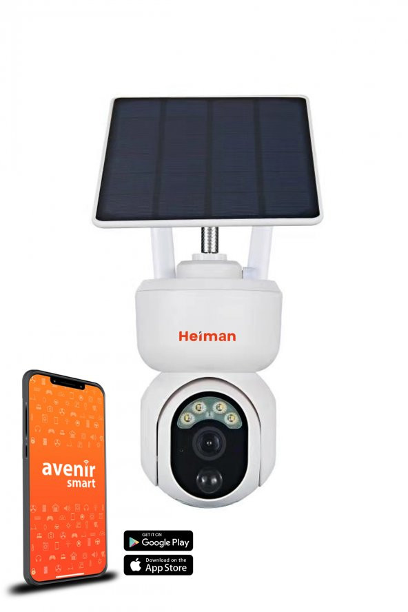 Heiman HM-800 4G Sim Kartlı Güneş Enerjili ( Solar ) 360° Hareketli Akıllı Kamera -Uygulama Kontrol