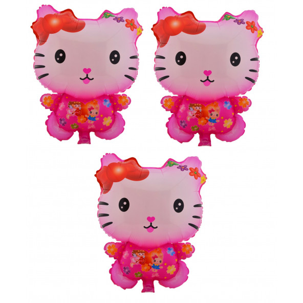 Hello Kitty 3 Adet Büyük Boy 43cmx55cm Folyo Balon Helyum No12