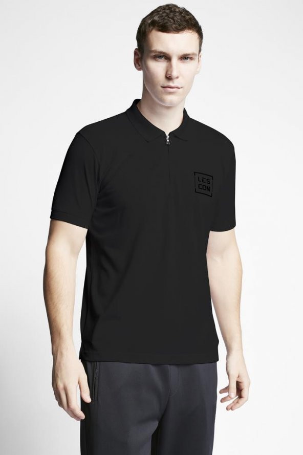 LESCON 23B-1115 KISA KOL POLO YAKA TSHIRT - 9