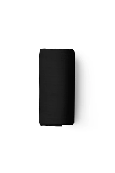 Yüzde Yüz Pamuklu Siyah 90x190 50x70 Yüksek Kenarlı Tek Kişilik Lastikli Çarşaf Takımı - Resim 2