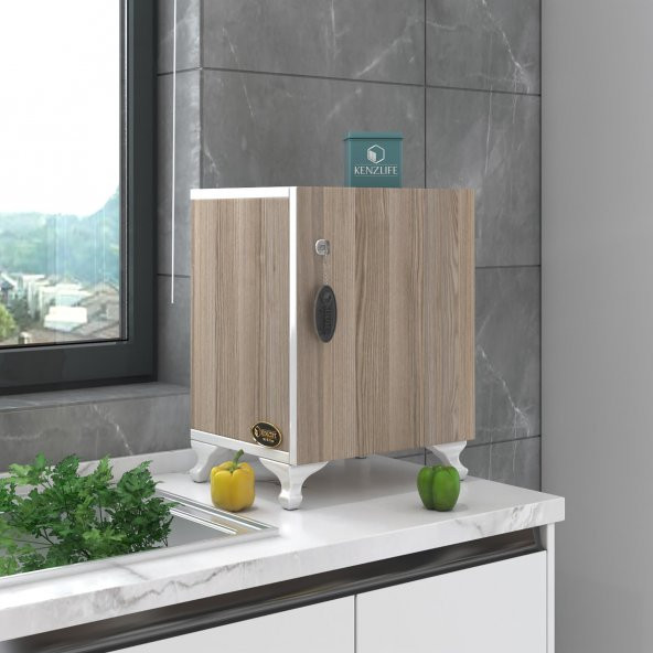 Kenzlife kilitli dolap rana29 crd 47*29*29 banyo dolabı hazır mutfak ofis kiler kitaplık evrak ayaklı - 5