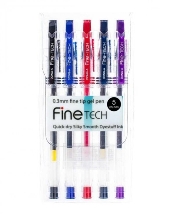 Dong A Fine Tech 0.3 mm Jel Kalem 5 Renk