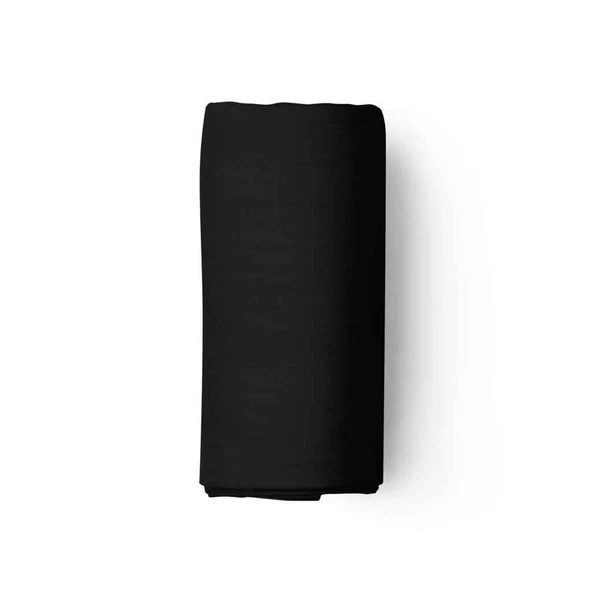 Yüzde Yüz Pamuklu Siyah 90x190 50x70 Yüksek Kenarlı Tek Kişilik Lastikli Çarşaf Takımı ürün görseli 1