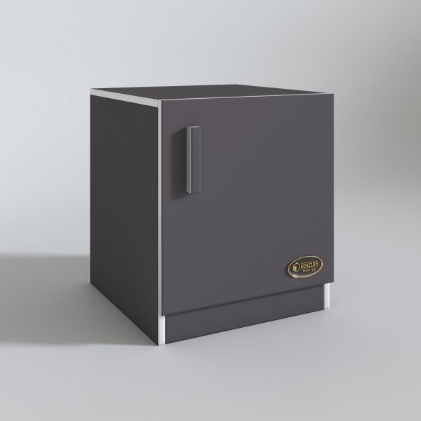 Kenzlife kapaklı mutfak dolabı melek39 gri 039x039x39 banyo ofis komodin (m) - 4