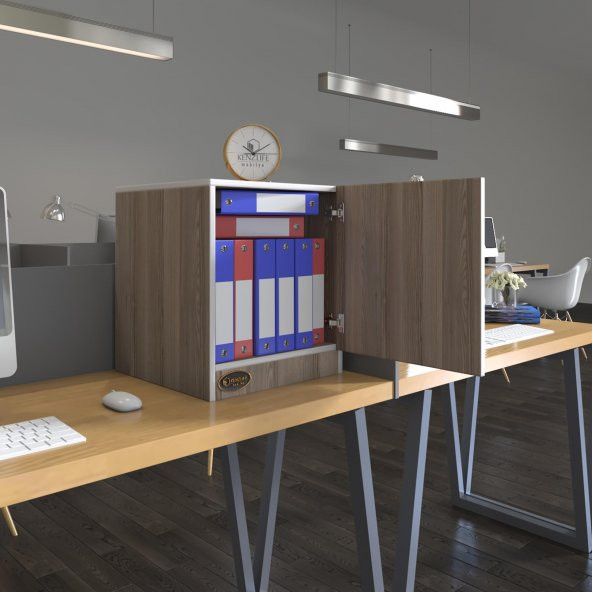 Kenzlife kapaklı mutfak dolabı melek39 crd 039x039x39 banyo ofis komodin (m) - 2