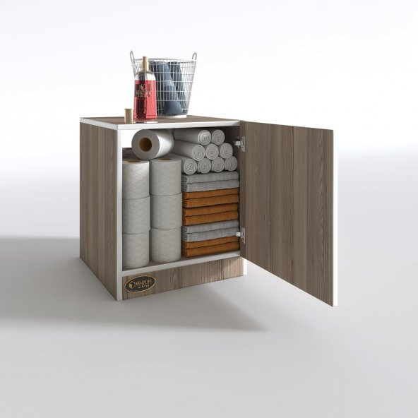Kenzlife kapaklı mutfak dolabı melek39 crd 039x039x39 banyo ofis komodin (m) - 5