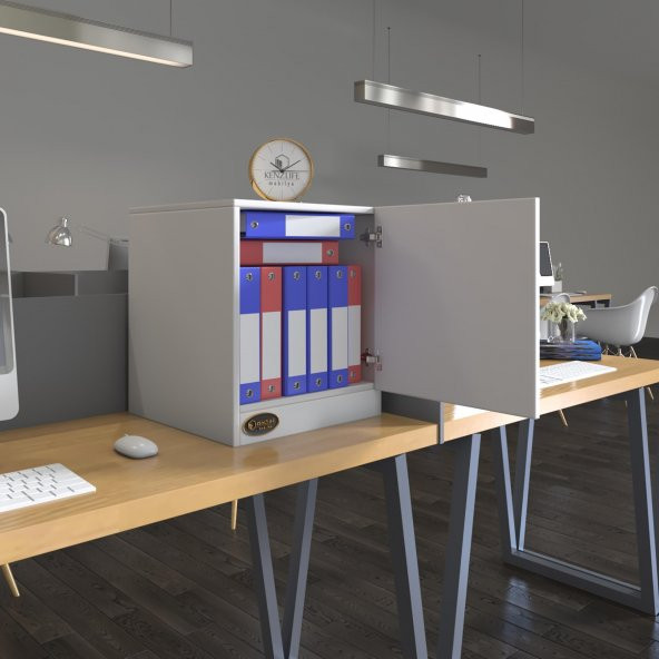 Kenzlife kapaklı mutfak dolabı melek39 byz 039x039x39 banyo ofis komodin (m) - 3