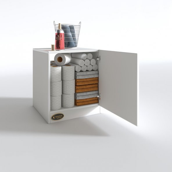 Kenzlife kapaklı mutfak dolabı melek39 byz 039x039x39 banyo ofis komodin (m) - 6