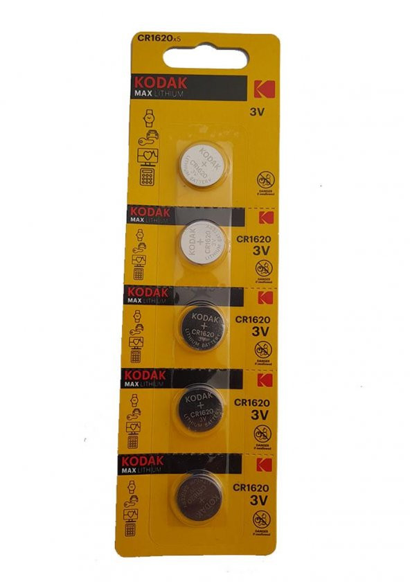 Pil Cr 1620 Baskül Pili Tartı Pili Terazi Bios Para Pili Kumanda Pili 1 Paket 5 Li Cr1620 Pil - 2