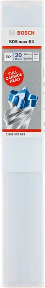 Bosch - Max-8X Serisi Kırıcı Delici Ucu 20*320 mm 5'li